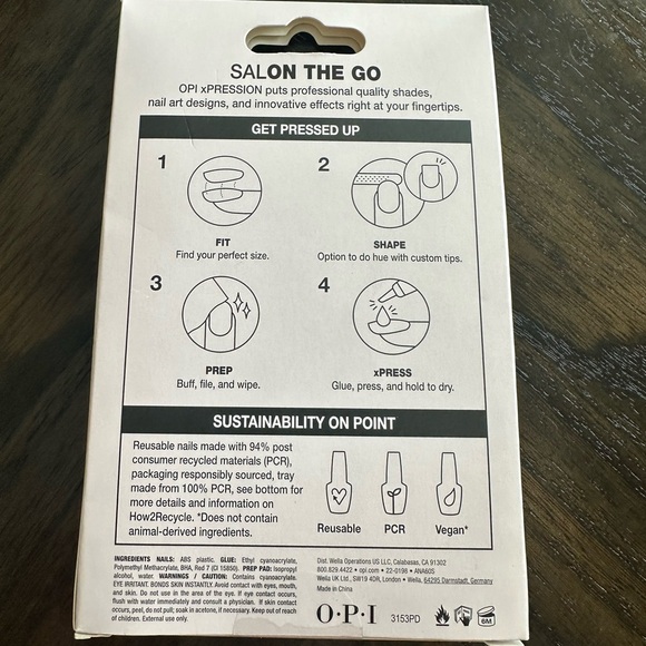 OPI XPress/On Instant Gel-Like Salon Manicure - Don’t Bossa Nova Me Around - Picture 2 of 7